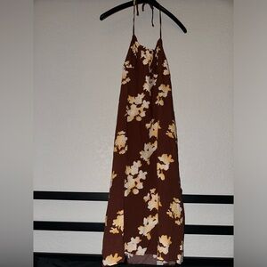 Nordstrom BP. Brown Halter Midi Dress - XS New w/Partial Tags